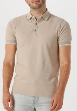 beige genti polo polo 3 button ss j2001-1212