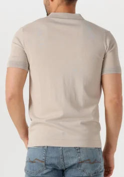 beige genti polo polo zip ss k2053-1260