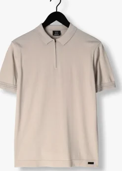 beige genti polo polo zip ss k2053-1260