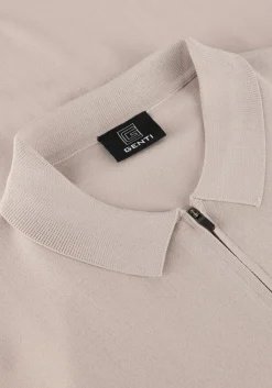 beige genti polo polo zip ss k2053-1260