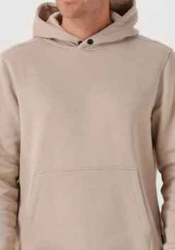 beige genti trui basic logo hoodie