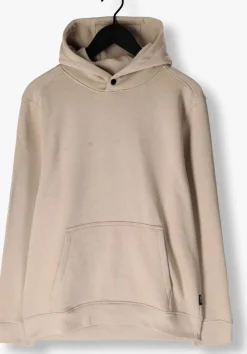 beige genti trui basic logo hoodie