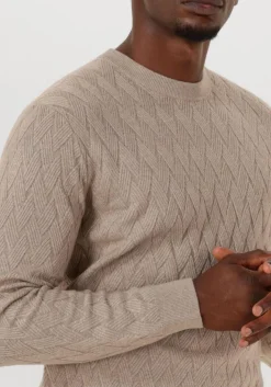 beige gentiluomo trui round ls