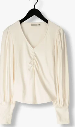 beige gestuz blouses rifagz v-neck blouse