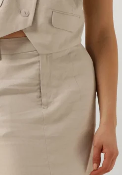 beige gestuz maxirok lizagz linen hw skirt