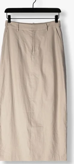 beige gestuz maxirok lizagz linen hw skirt
