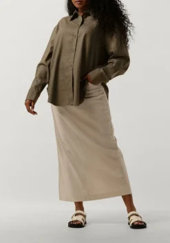 beige gestuz maxirok lizagz linen hw skirt