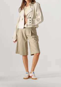beige gestuz trenchcoats gzedina short jacket