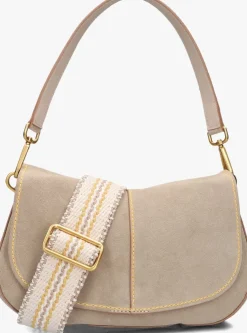 beige gianni chiarini schoudertas helena round 11668