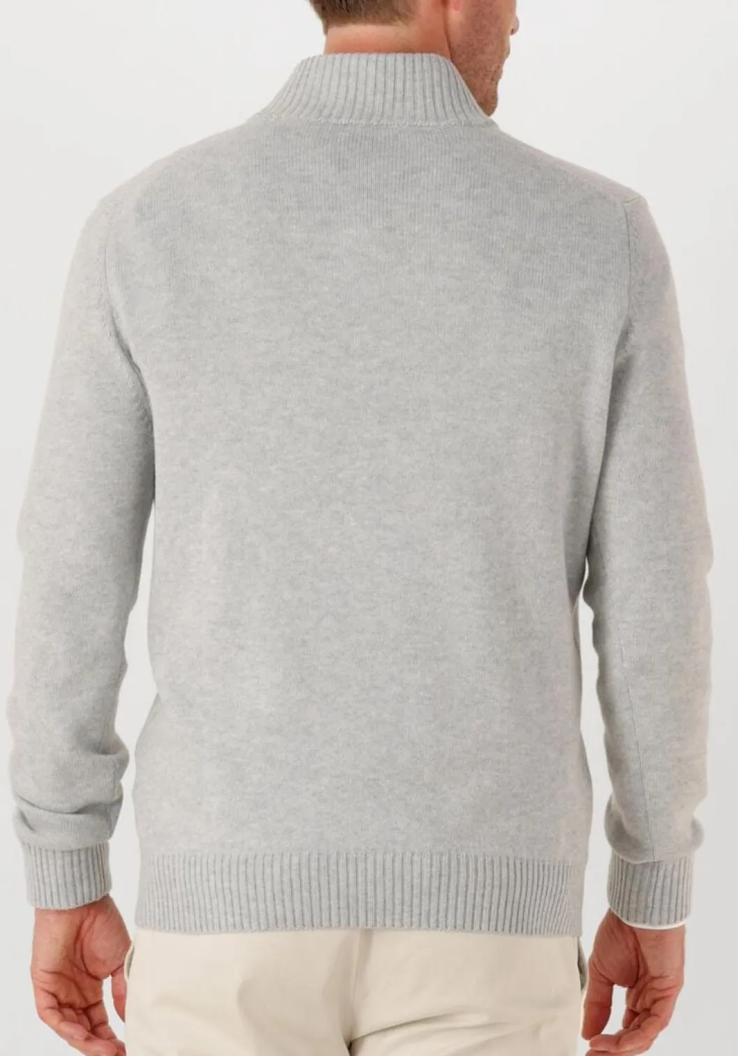 beige gran sasso trui mock zip