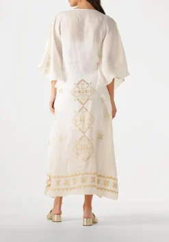 beige greek archaic kori maxi jurk 430511