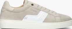 beige greve lage sneakers wave