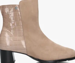 beige hassia enkellaarsjes milano