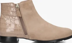 beige hassia enkellaarsjes madeira