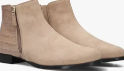 beige hassia enkellaarsjes madeira