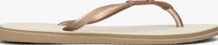 beige havaianas teenslippers slim point