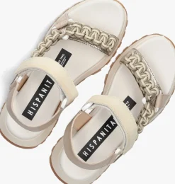 beige hispanitas platte sandalen hv253898