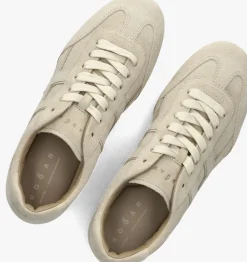 beige hogan lage sneakers h693 allacciato h
