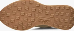 beige hogan lage sneakers h641 allacciato h patch