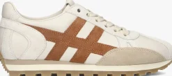 beige hogan lage sneakers h671 allacciato