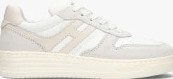 beige hogan lage sneakers h630 allaciato