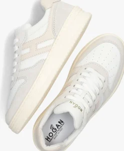 beige hogan lage sneakers h630 allaciato