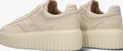 beige hogan lage sneakers h-stripes allacciato h