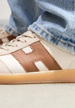 beige hogan sneakers hogan cool allacciato h