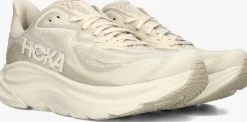 beige hoka lage sneakers clifton 10