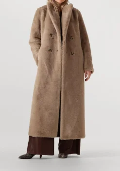 beige ibana faux fur jas camia