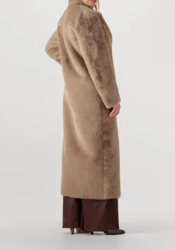 beige ibana faux fur jas camia