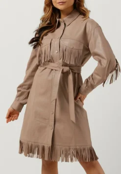 beige ibana mini jurk dexter