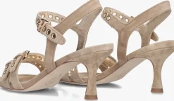 beige kennel & schmenger sandalen met hak 76600