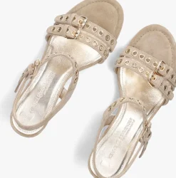 beige kennel & schmenger sandalen met hak 76600