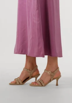 beige kennel & schmenger sandalen met hak 76600