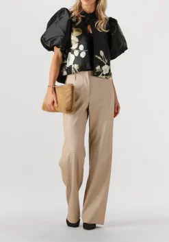 beige knit-ted wijde broek naomi pant