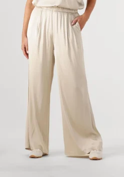 beige mos mosh wijde broek mmrita satin pant