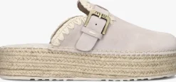 beige mou instappers jute clog plain sue