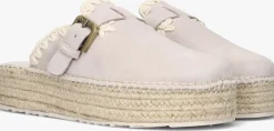 beige mou instappers jute clog plain sue