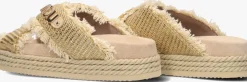 beige mou slippers criss-cross