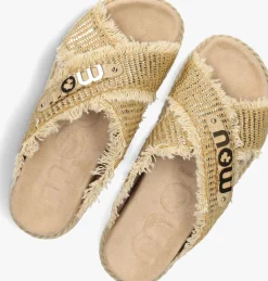 beige mou slippers criss-cross