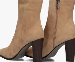 beige notre-v enkellaarsjes 97436