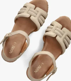 beige notre-v sandalen met hak as-14372