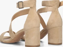 beige notre-v sandalen met hak 16036
