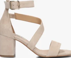 beige notre-v sandalen met hak 16036