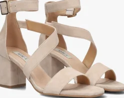 beige notre-v sandalen met hak 16036