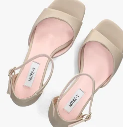 beige notre-v sandalen met hak 2655s