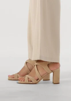 beige notre-v sandalen met hak 22552