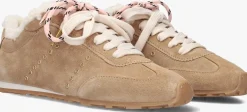 beige nubikk lage sneakers billy lou fur