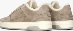 beige nubikk lage sneakers basket court fur